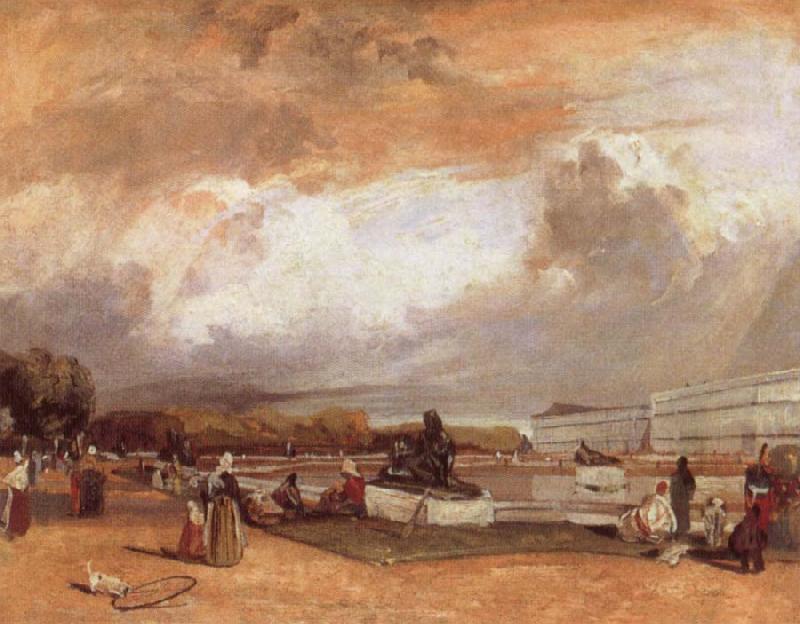 Richard Parkes Bonington Water Basin at Versailles oil painting image